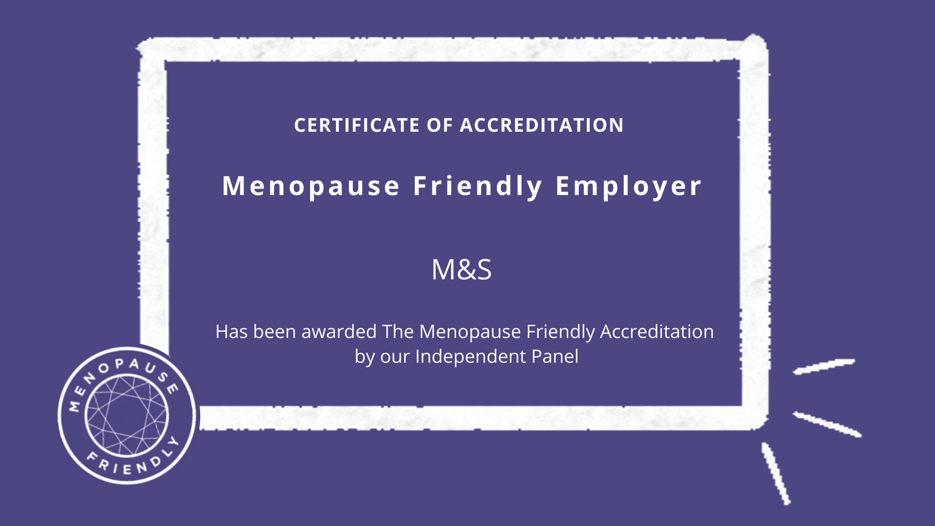 Talking menopause at M&S Marks & Spencer